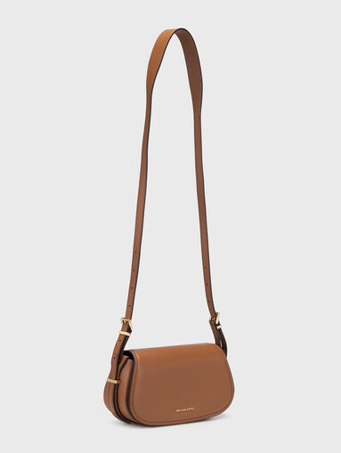 Leather crossbody bag with logo - 3