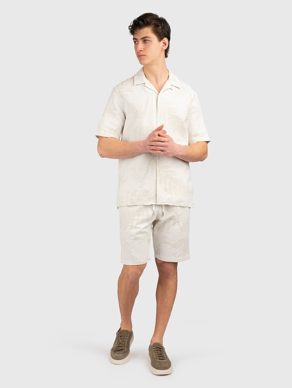 Cotton shirt with floral motifs - 2