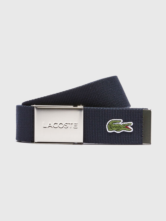 Beige textile belt with logo - 1