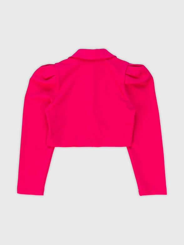 Cropped jacket in fuxia - 2