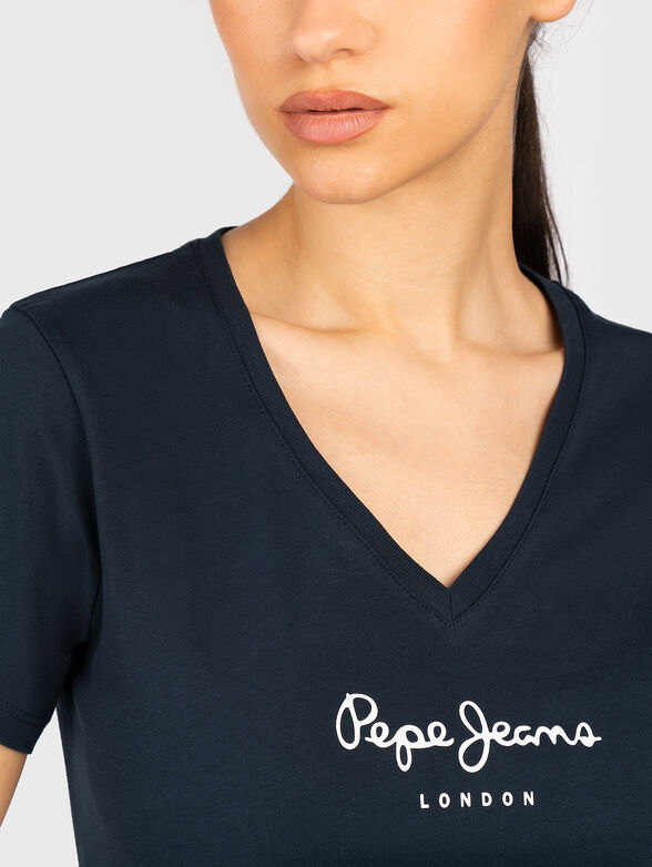 WENDYS black V-neck T-shirt - 4
