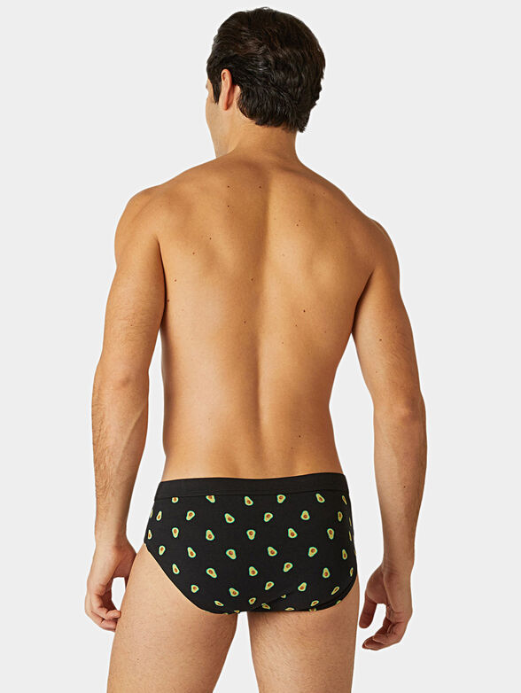 HAPPY HOUR black briefs with print - 4