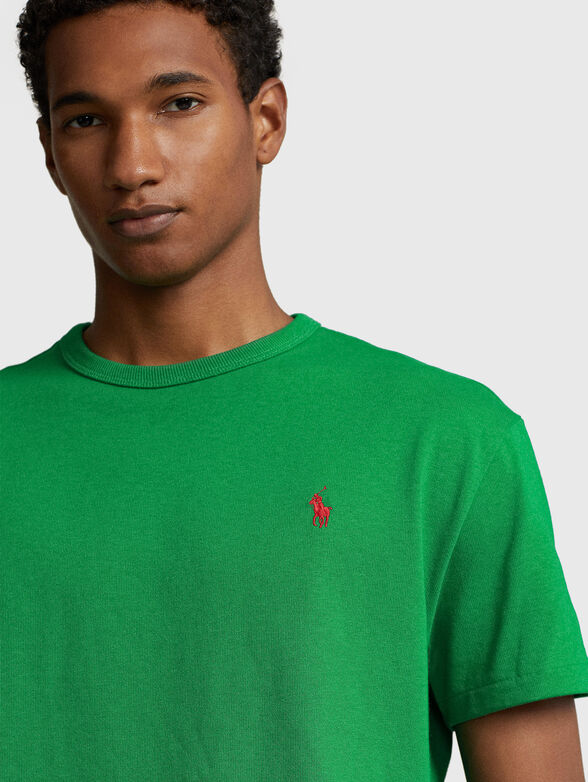 Green cotton T-shirt - 4