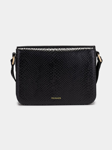 VICTORIA bag in black color with snake texture - 3