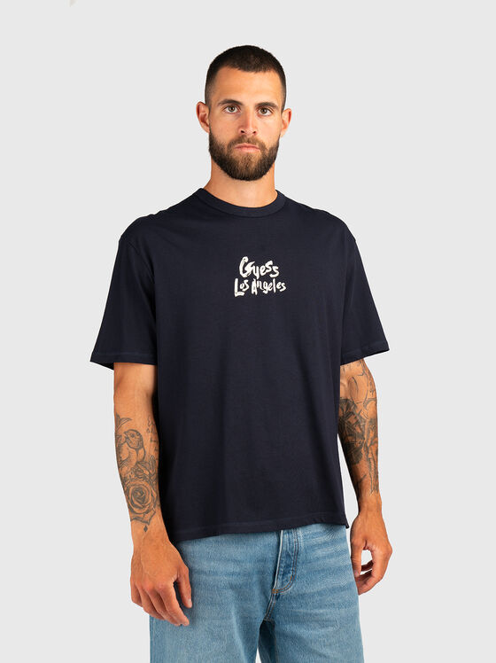 Oversized T-shirt with accent back - 1