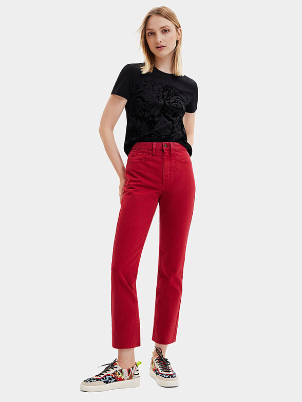 ISLE T-shirt with velvety details - 2