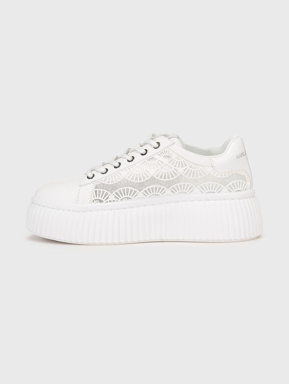 KREEPER LO leather sneakers with sheer elements - 4