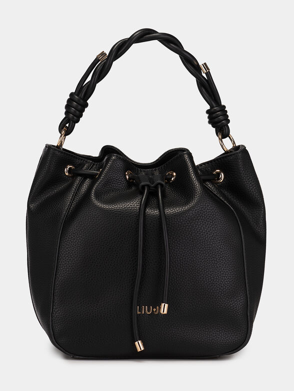 Bucket bag with golden logo accent - 1