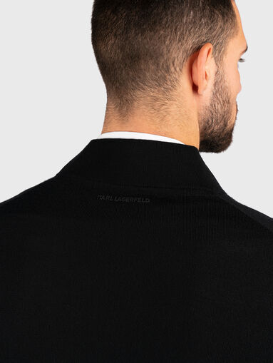 Wool cardigan with zip  - 3