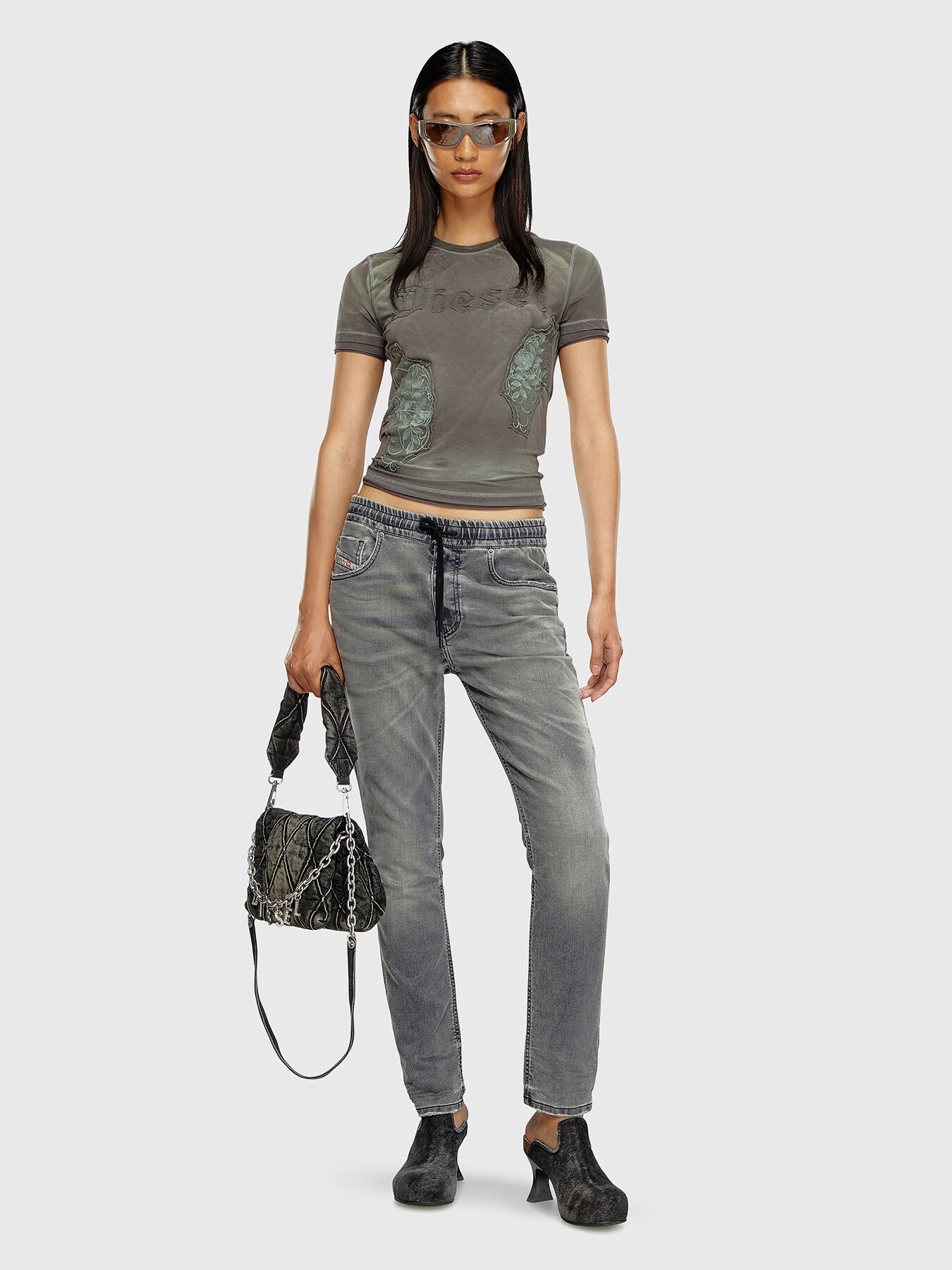 2031 D-KRAILEY JOGG grey jeans with elastic waist brand