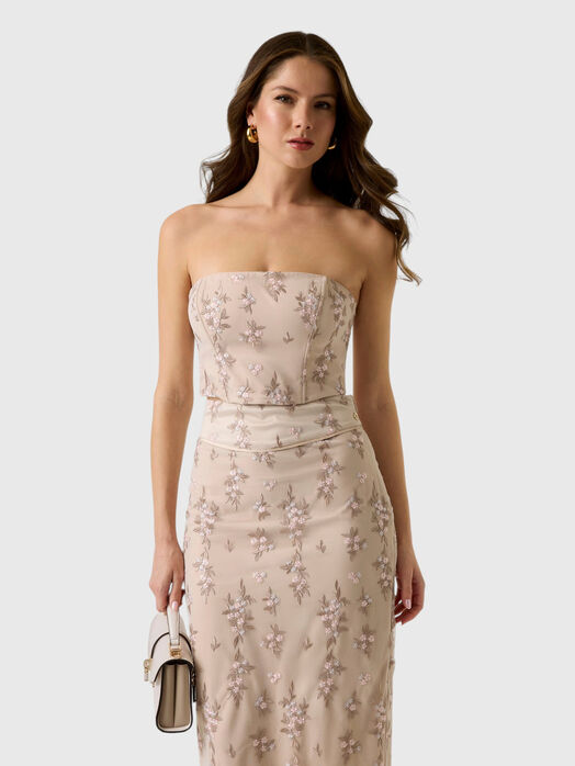 CATERINA top with embroidery
