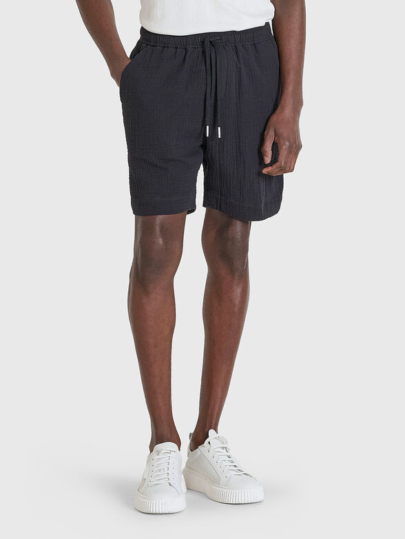 Cotton shorts with elastic waist - 1