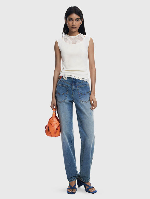 Top with lace accent - 2