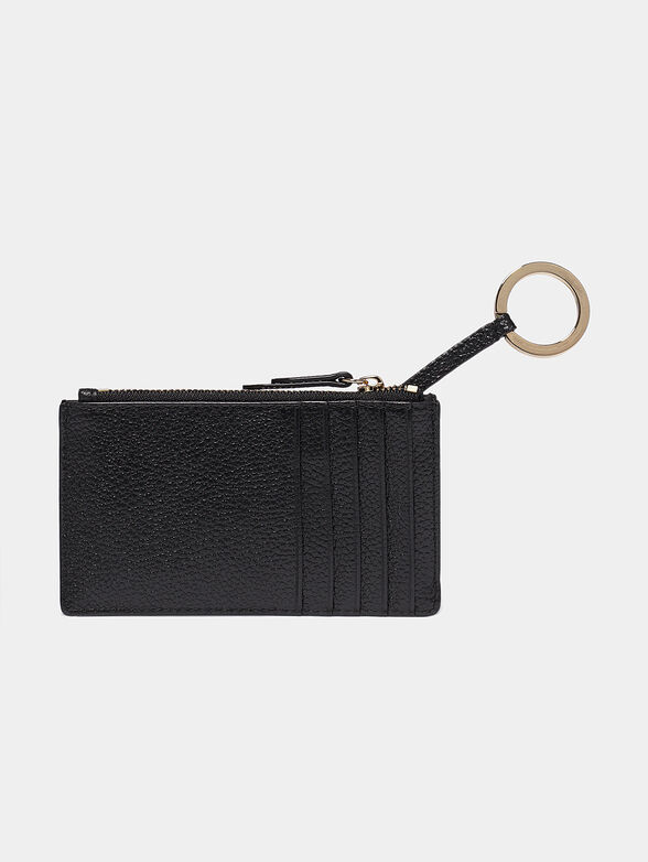Leather card holder with keychain - 2