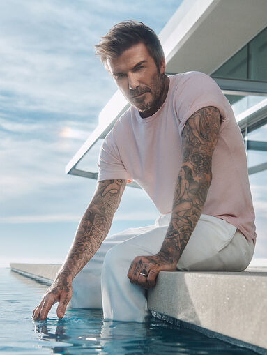 BECKHAM x BOSS pink cotton T-shirt  - 5