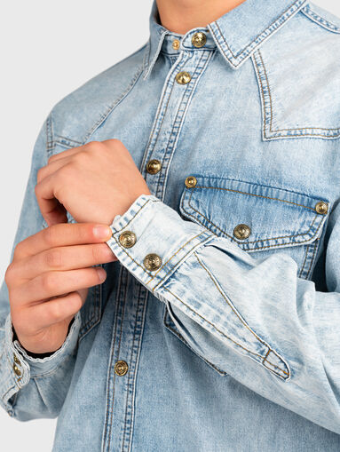 Blue denim shirt - 4