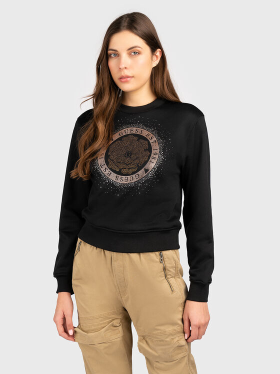 Суитшърт с апликирани кристали - 1