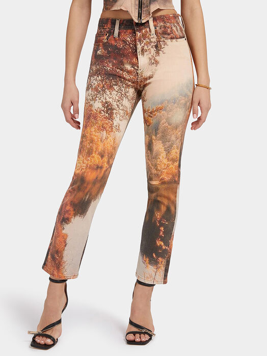 Jeans with art print