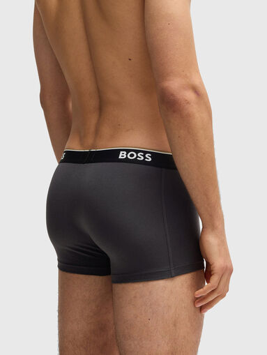 Set of three boxers with logo in cotton - 5