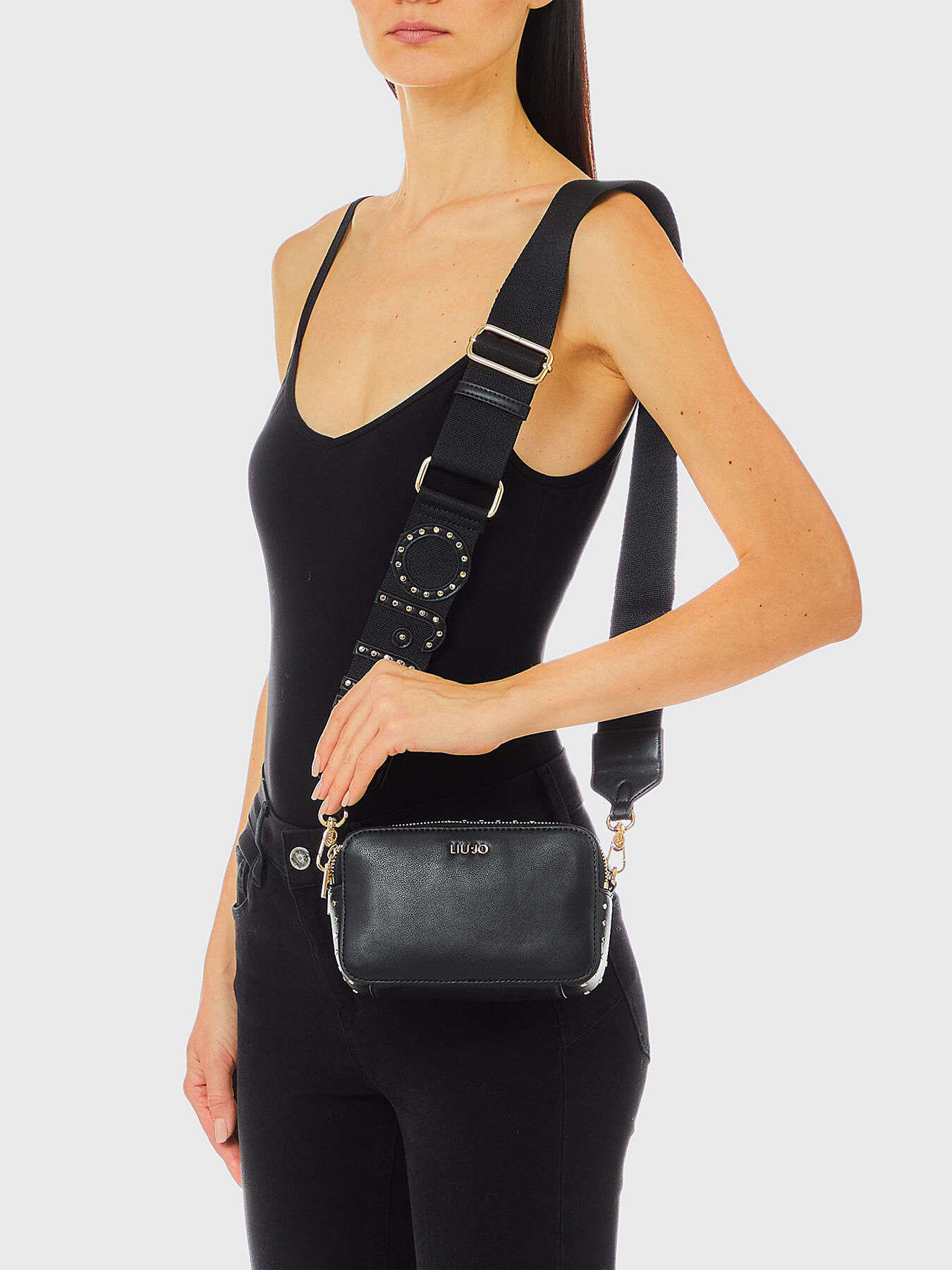 Small crossbody bag with logo shoulder strap brand LIU JO