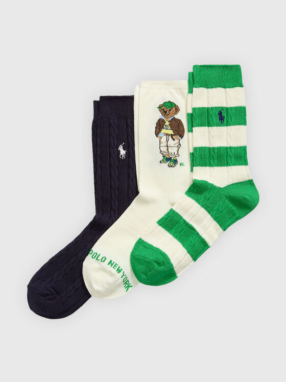Polo Bear Crew Sock 3-Pack Gift Set - 1