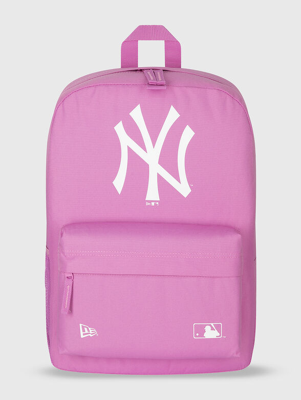Pink backpack with contrasting logo - 1