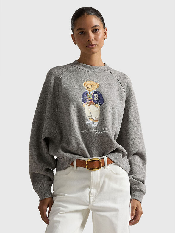 Grey sweatshirt with Polo Bear print - 1