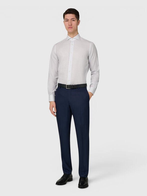 Striped slim fit cotton shirt - 2