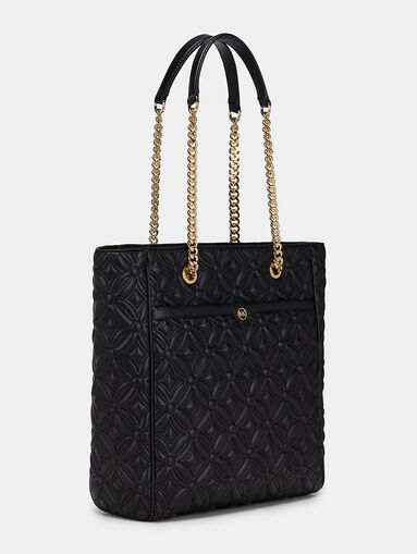 Quilted black tote bag - 3