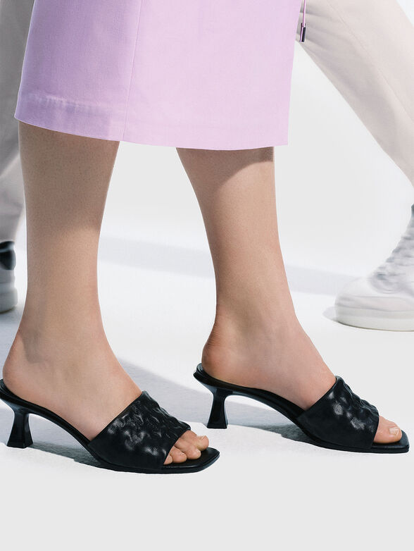 PANACHE leather heeled slippers - 2