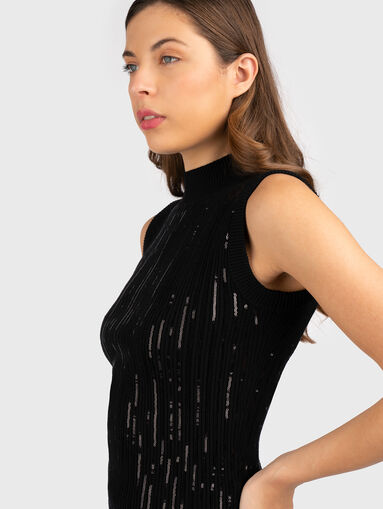 VIVIAN black top with sequins - 5