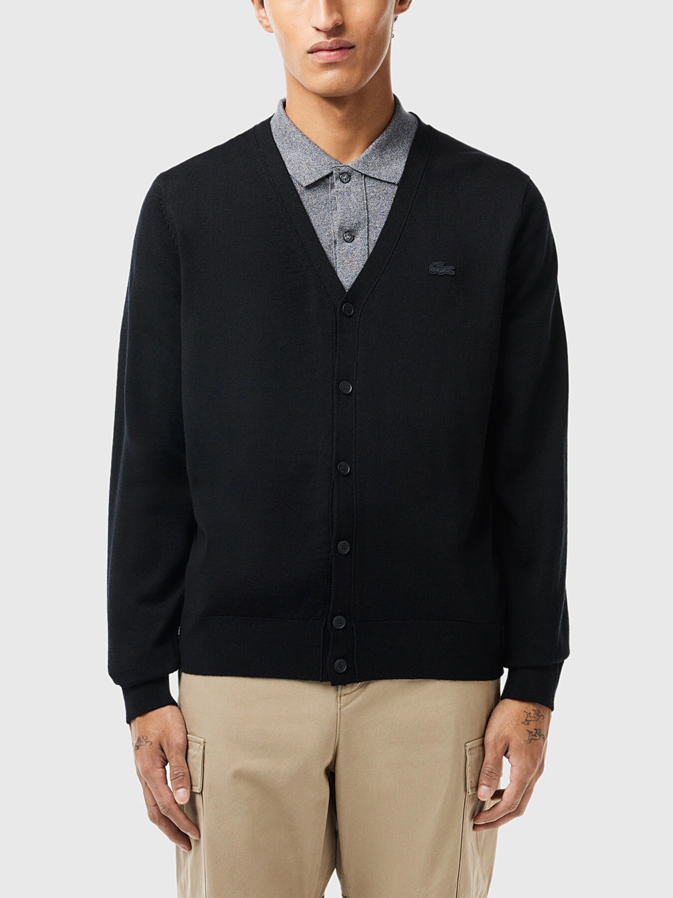 Lacoste black cardigan on sale