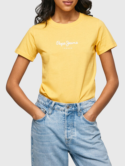 WENDY black T-shirt with logo inscription