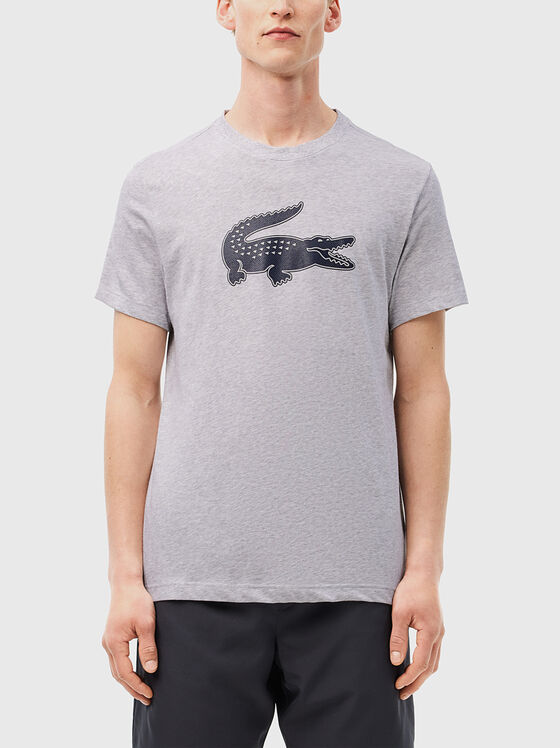 White T-shirt with contrasting logo print - 1