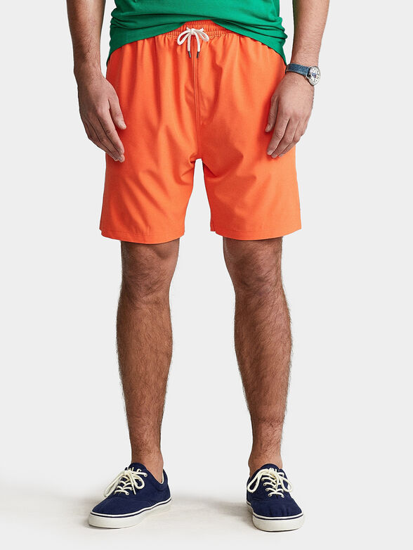Swim trunks in orange color - 1
