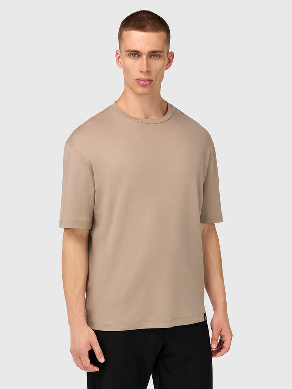 Cotton T-shirt with mini logo  - 1