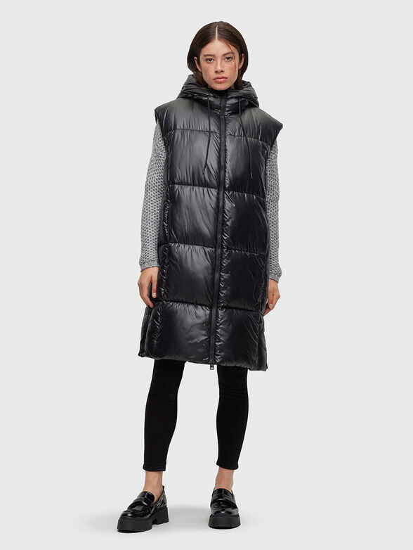 Padded vest with logo patch - 1