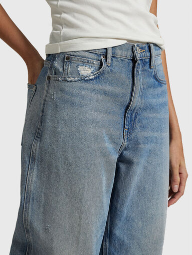 Blue jeans with a bleached effect - 4