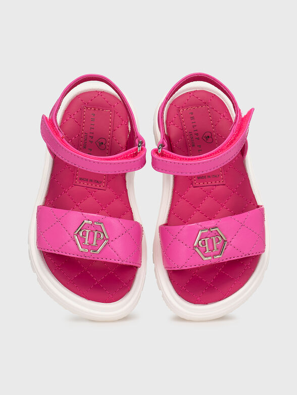 Fuxia sandals with logo details - 6