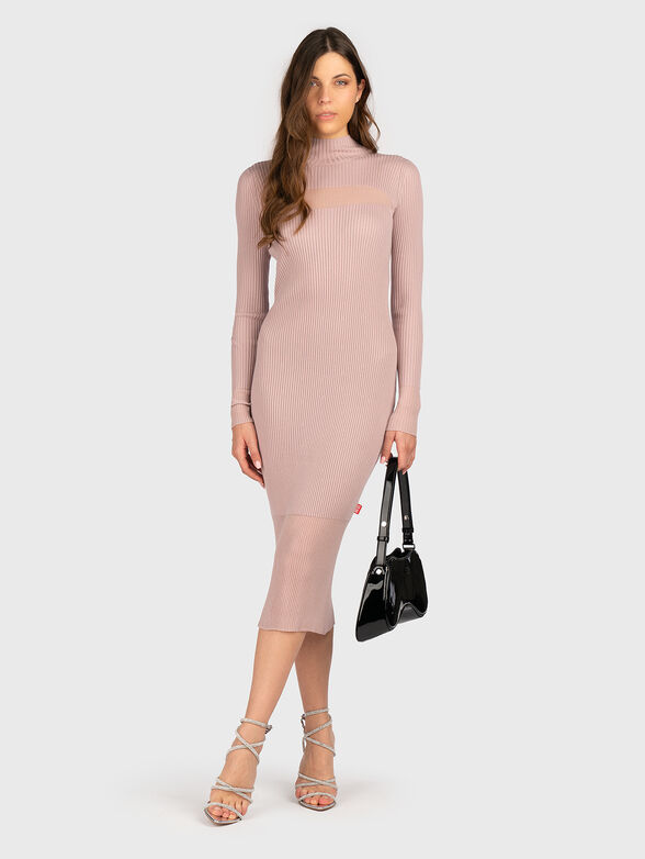 Wool dress with sheer effect - 1