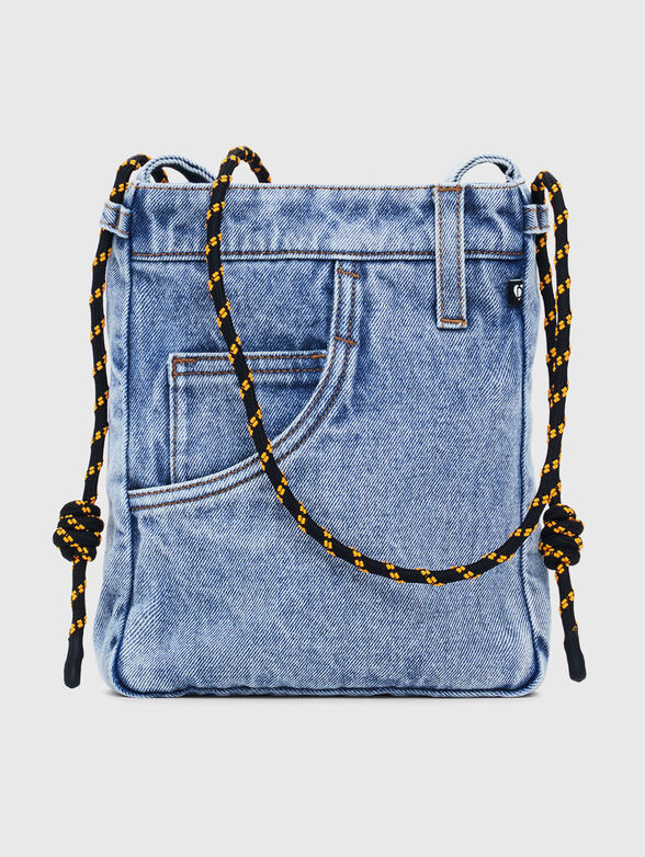 Denim tote bag with accent pockets - 3