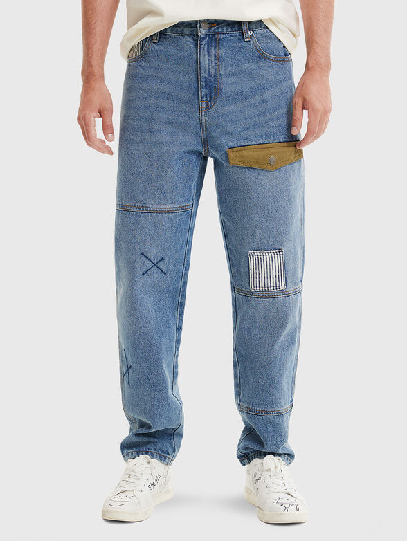 SPIKE jeans with accent patch - 1