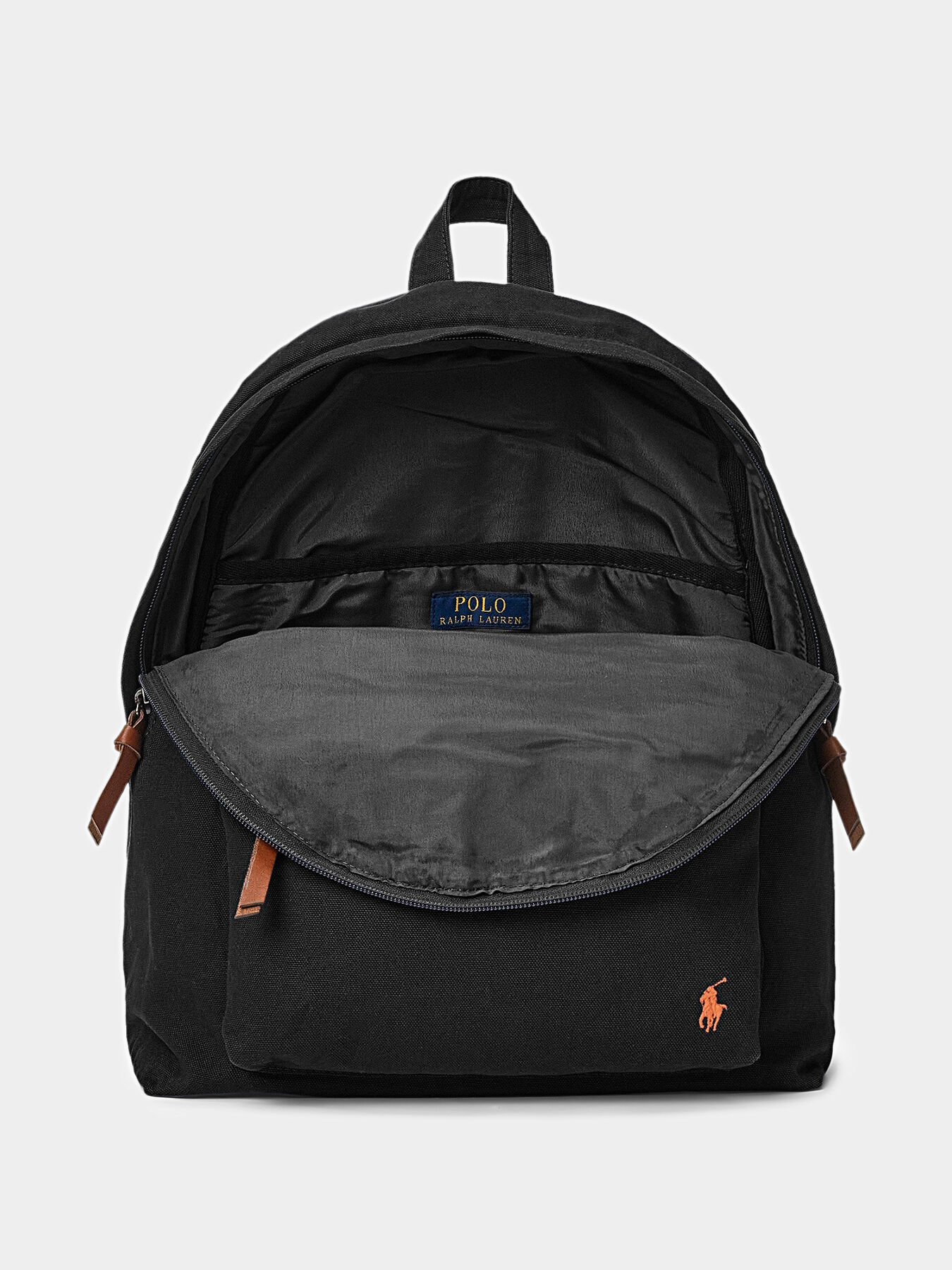 Black cotton backpack brand POLO RALPH LAUREN Globalbrandsstore en