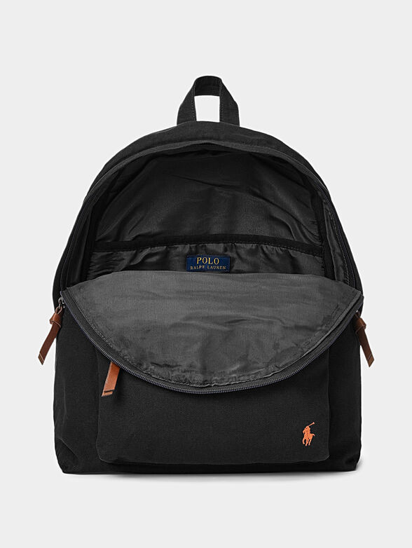 Black cotton backpack - 2