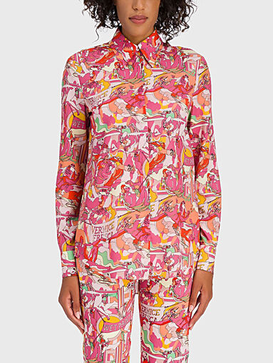 Printed shirt in pink shades - 5
