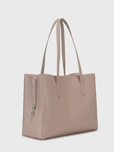 Beige leather bag  - 3