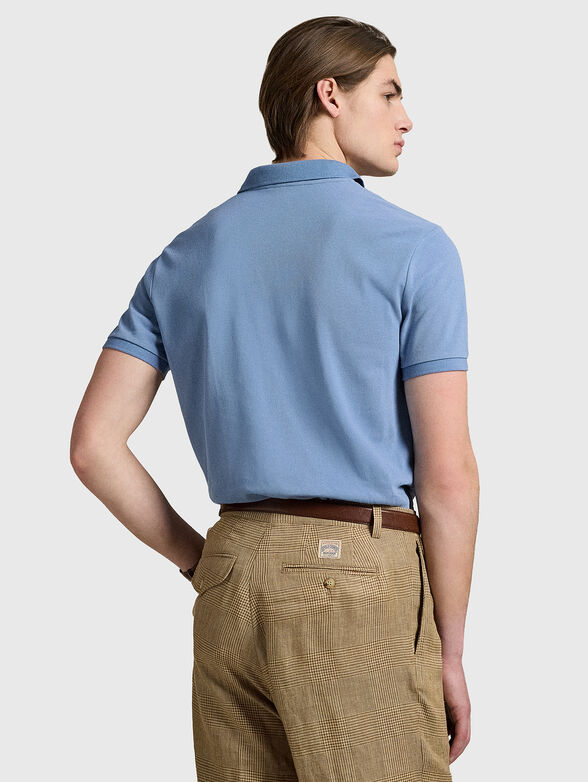 Cotton polo shirt with buttons and short sleeves - 3