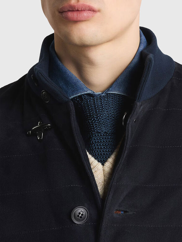 Quilted suede bomber jacket - 4