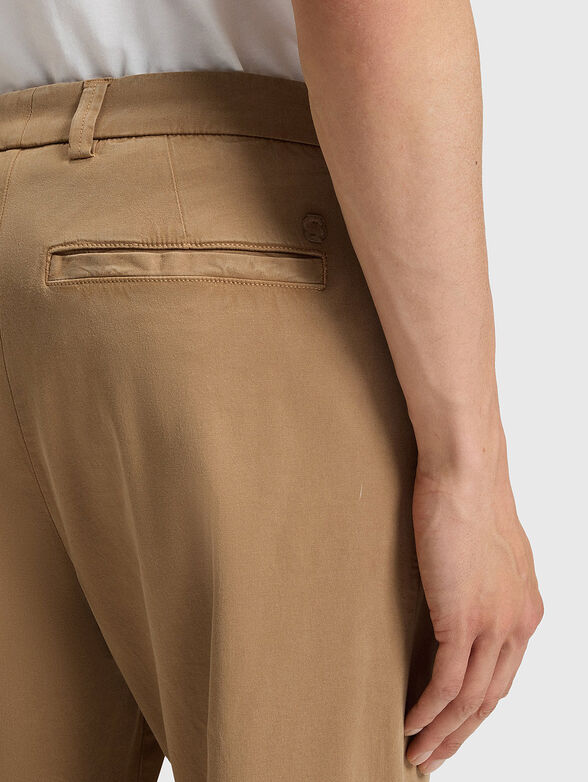 Beige slim fit pants - 3