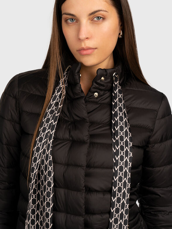 Quilted jacket AVERY in beige with scarf - 4